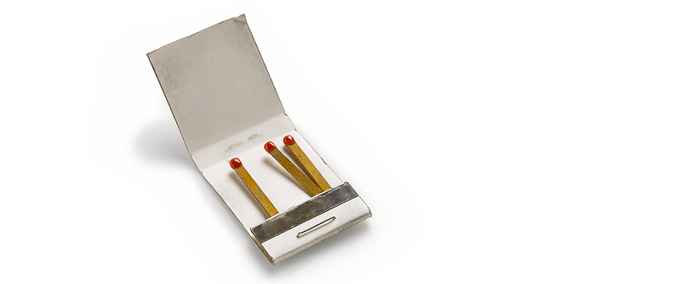 Keppler und Kern, Ausstellung Originalarbeiten, Trompe l'œil,Zündholzbriefchen 